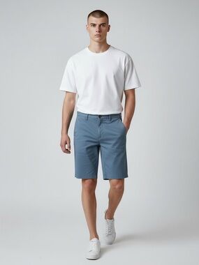 Volcom Men's Flat Front Chino Shorts Casual Blue Size 32